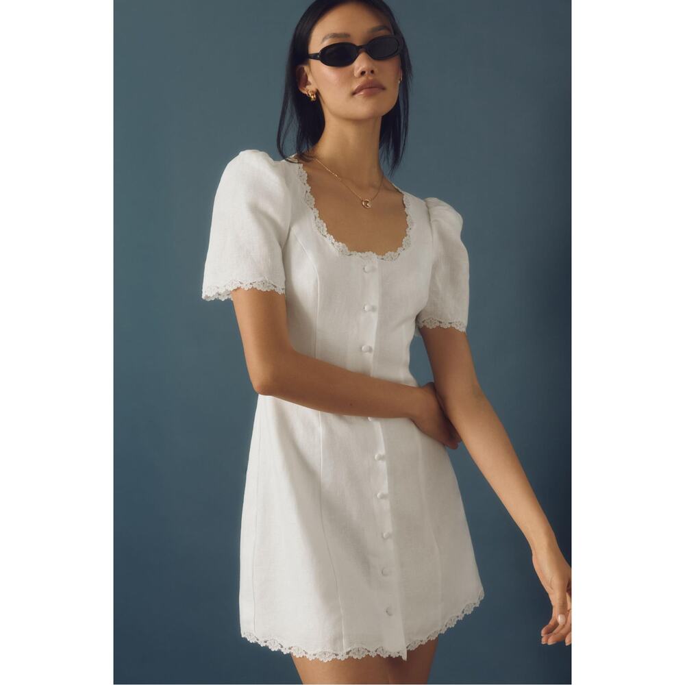 NWT Reformation Anabella Linen Mini Dress